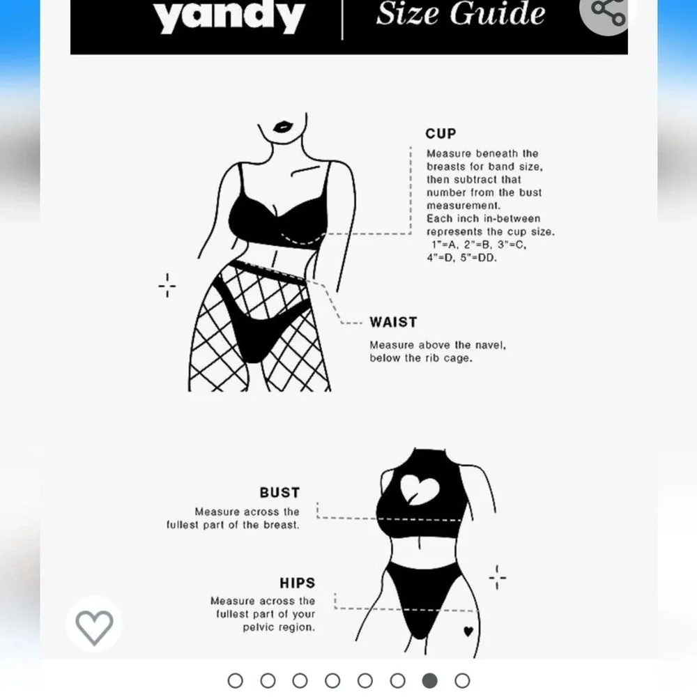 Yandy Red Applique Mesh Panty With Strappy Sides and Cheeky Cut Back Size S